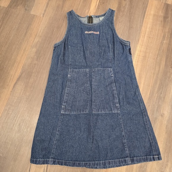 Girls Denim Jean Dress Jumper Skirt Lot Mixed Vintage To Modern Size 3T - 6X - Picture 6 of 16